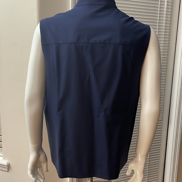 Hart Schaffner Marx REVERSIBLE Navy Tech Wool Performance Full Zip Vest - Picture 7 of 12